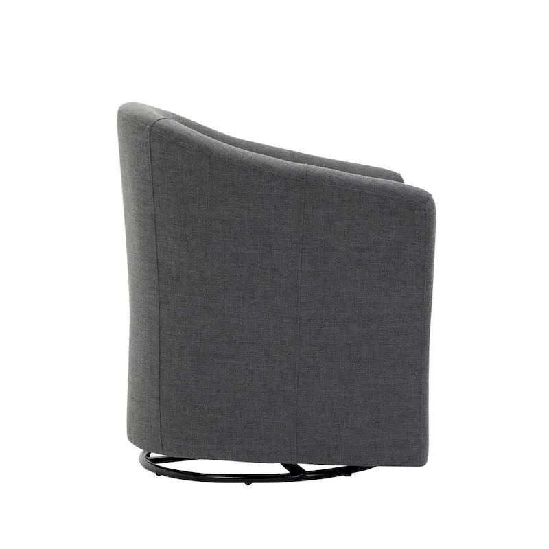 Lot de 2 fauteuils pivotants modernes avec accoudoirs pour salon