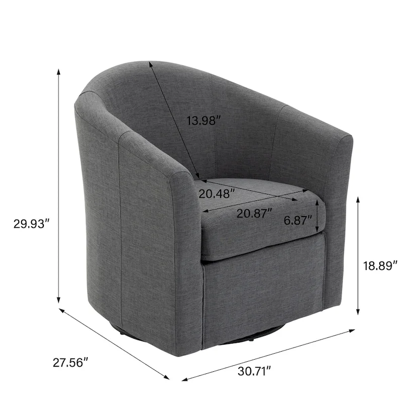 Lot de 2 fauteuils pivotants modernes avec accoudoirs pour salon
