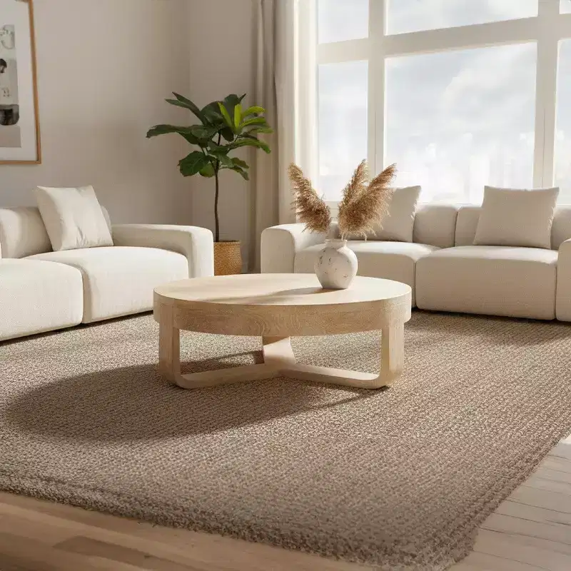 Table basse Royal Hampton, dessus rond de 32 pouces avec base en forme de traîneau ouverte