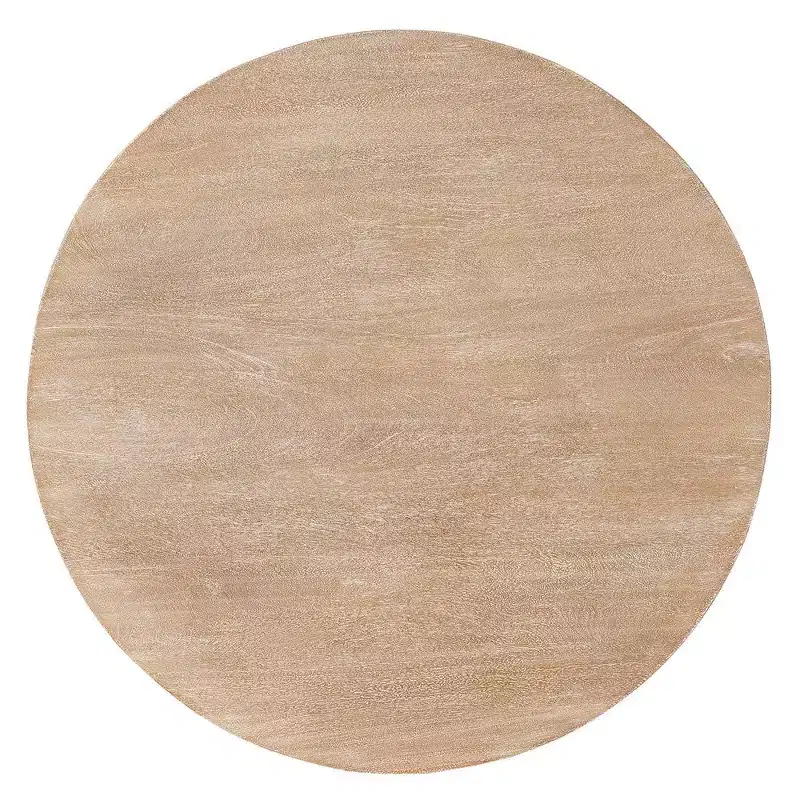Table basse Royal Hampton, dessus rond de 32 pouces avec base en forme de traîneau ouverte