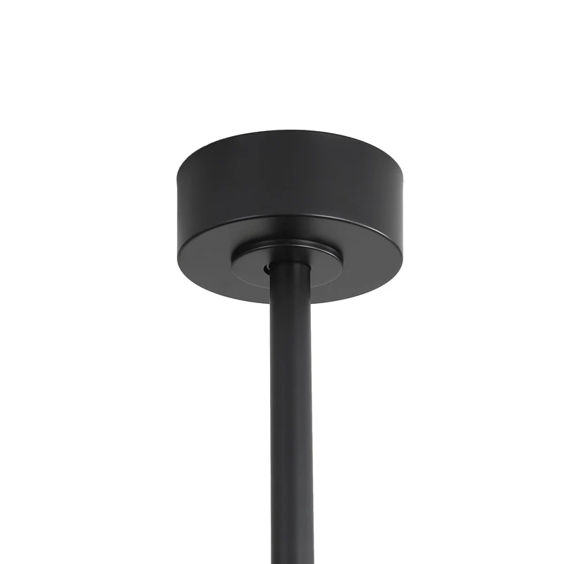 Ventilateur de plafond de 65 pouces à 8 pales noires avec lumière LED et télécommande