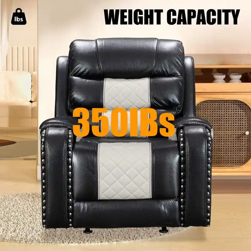 Grand fauteuil inclinable en similicuir de style américain pour salon