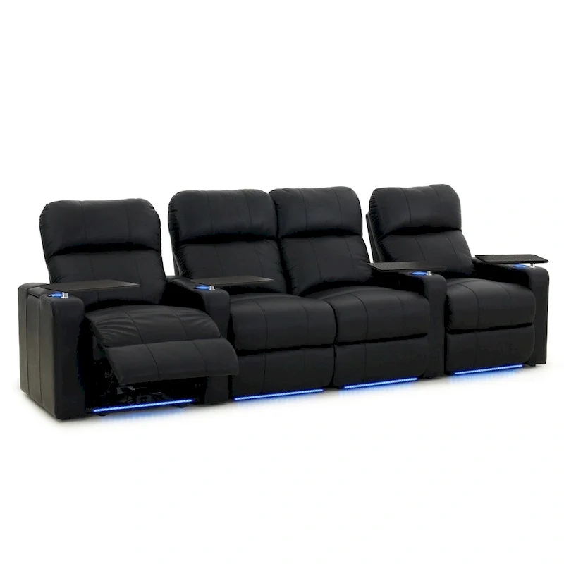 Ensemble de sièges de cinéma maison en cuir Octane Turbo XL700 (rangée de 4)