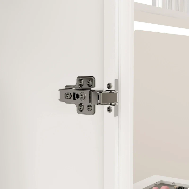 47,2 Grande Armoire LED Lumineuse Placard à Portes en Verre Entièrement en Verre