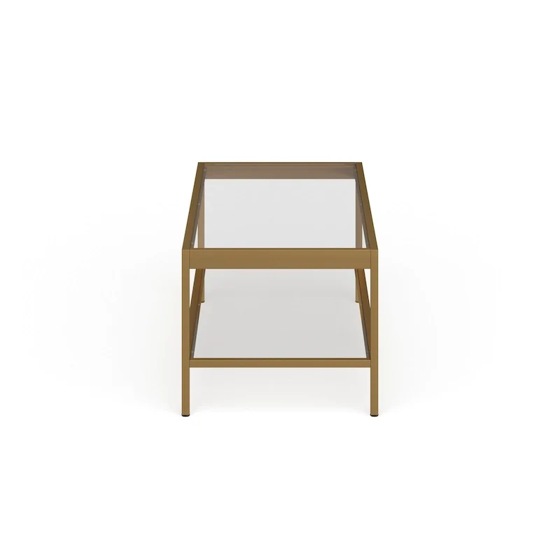 Table basse Alexis en métal et verre