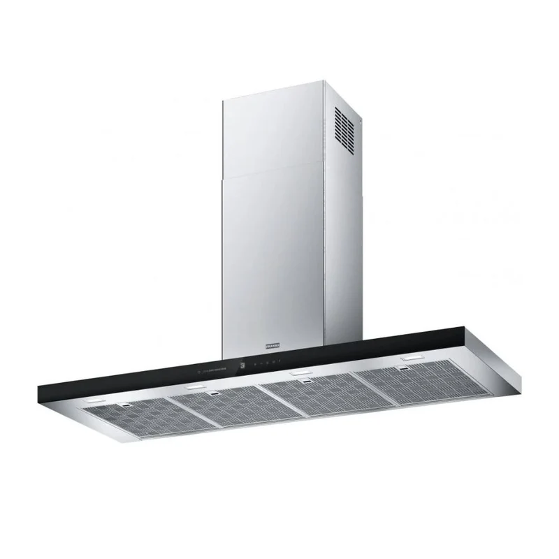 Cappa da parete FTLN 120 cm inox e vetro nero classe A+ Franke