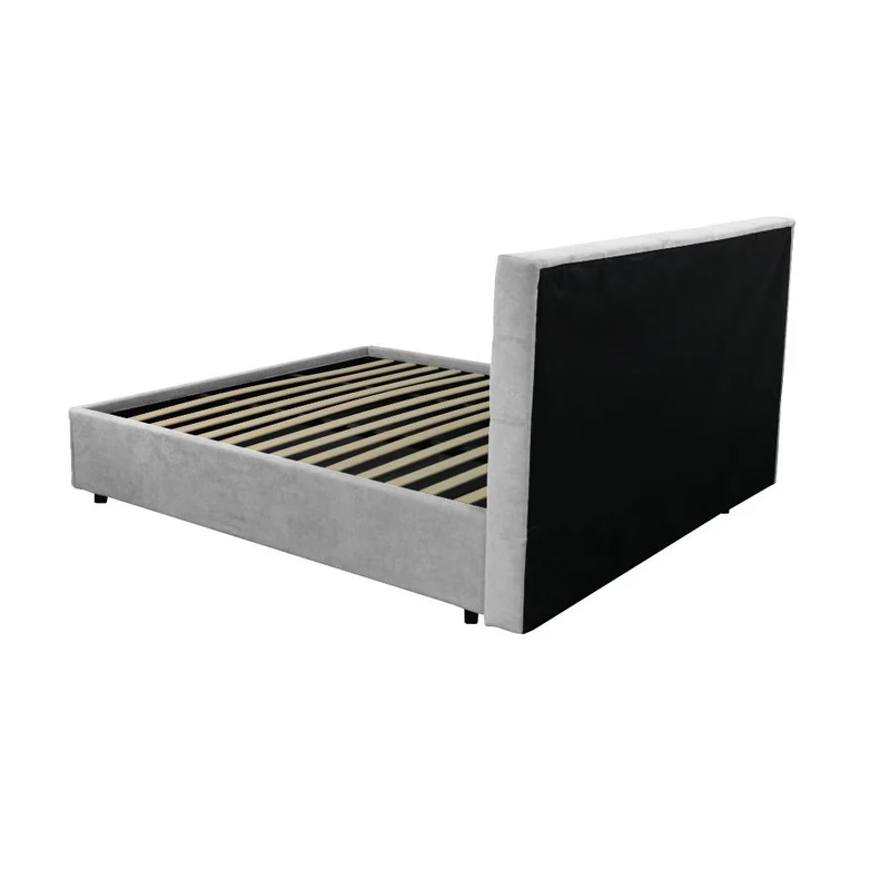 Letto singolo con contenitore Ascoli 100x208x127H tessuto Enjoy grigio