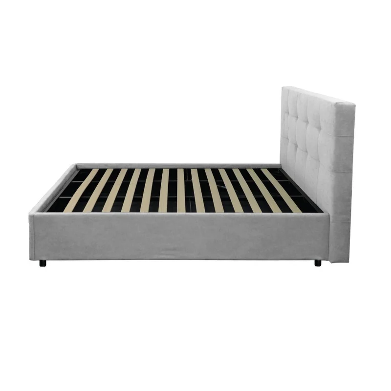Letto singolo con contenitore Ascoli 100x208x127H tessuto Enjoy grigio