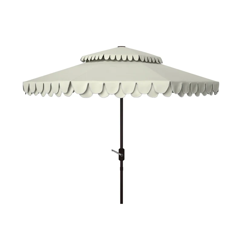 Parasol déporté double toit 274 cm avec cantonnière Kjerstin SAFAVIEH Outdoor