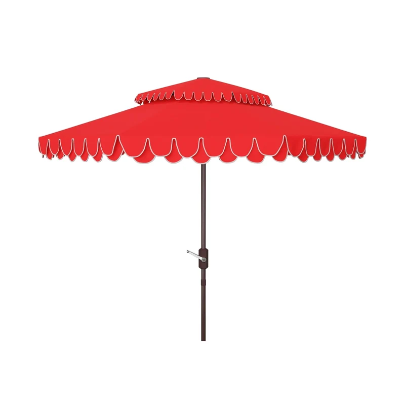Parasol déporté double toit 274 cm avec cantonnière Kjerstin SAFAVIEH Outdoor