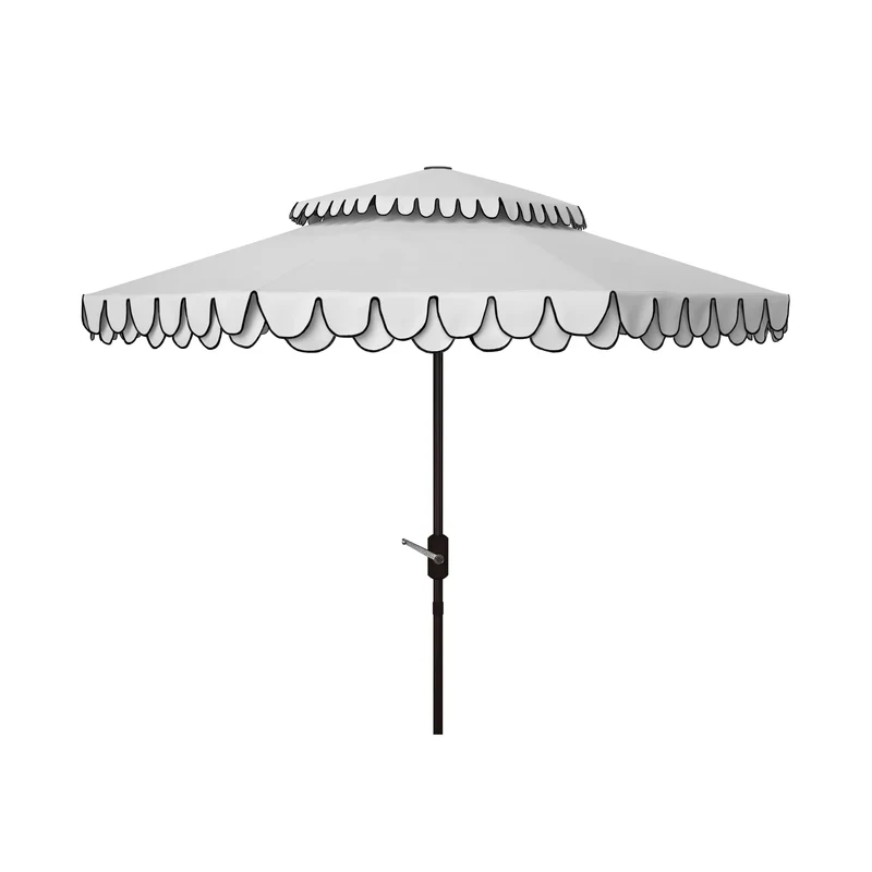 Parasol déporté double toit 274 cm avec cantonnière Kjerstin SAFAVIEH Outdoor