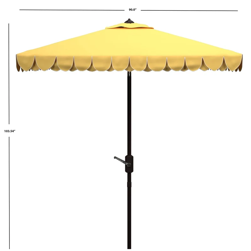 Parasol déporté double toit 274 cm avec cantonnière Kjerstin SAFAVIEH Outdoor