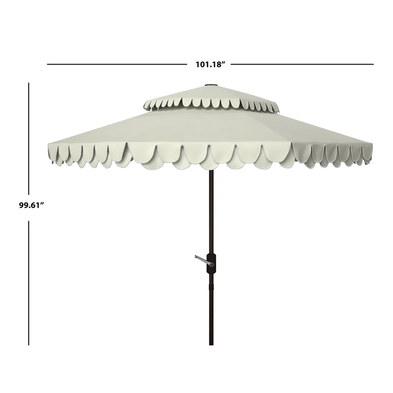 Parasol déporté double toit 274 cm avec cantonnière Kjerstin SAFAVIEH Outdoor