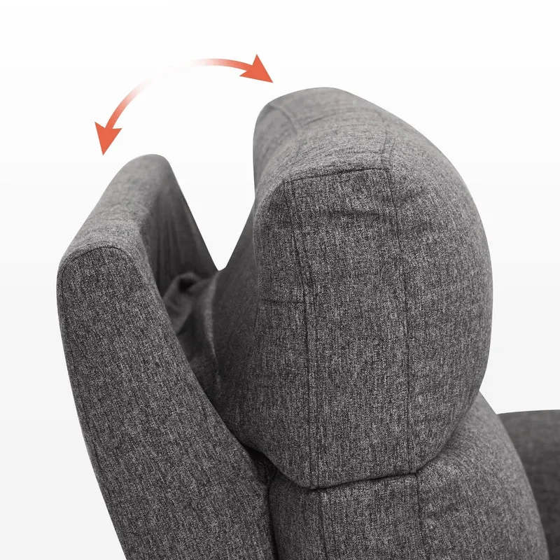 Canapé inclinable électrique MCombo 60,2 po avec massage et double chauffage, appuie-tête réglable, ports USB et Type C, tissu