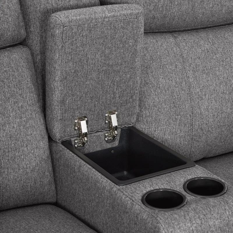 Canapé inclinable électrique MCombo 60,2 po avec massage et double chauffage, appuie-tête réglable, ports USB et Type C, tissu
