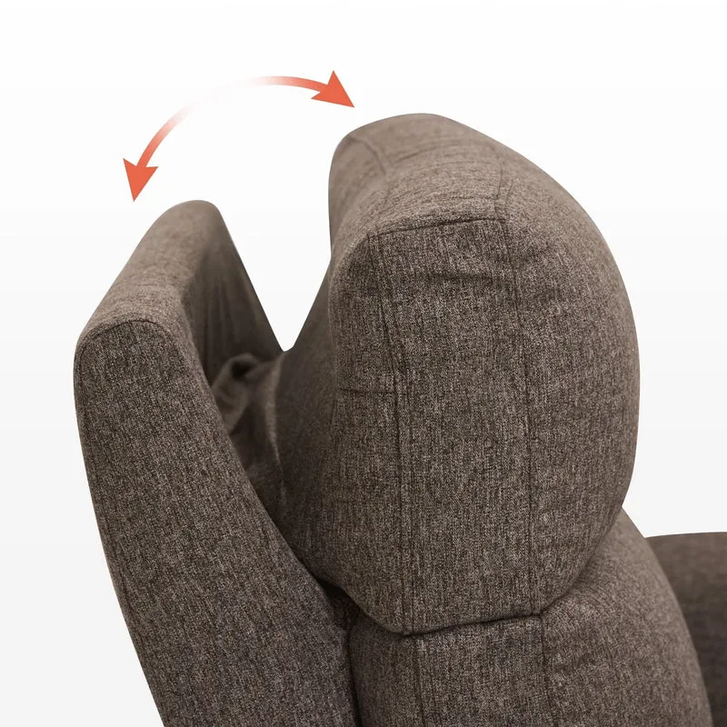 Canapé inclinable électrique MCombo 60,2 po avec massage et double chauffage, appuie-tête réglable, ports USB et Type C, tissu