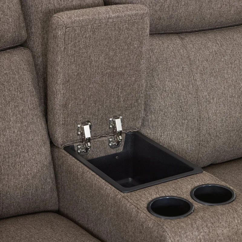 Canapé inclinable électrique MCombo 60,2 po avec massage et double chauffage, appuie-tête réglable, ports USB et Type C, tissu