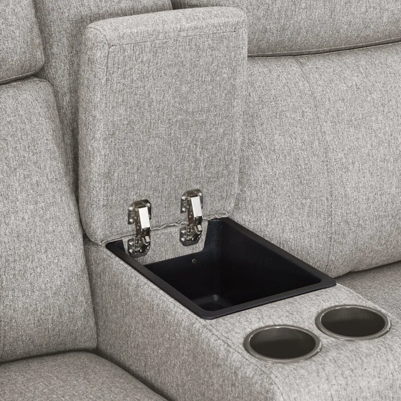 Canapé inclinable électrique MCombo 60,2 po avec massage et double chauffage, appuie-tête réglable, ports USB et Type C, tissu