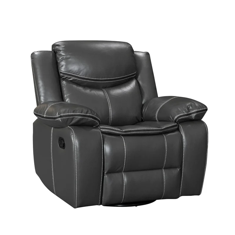 Fauteuil inclinable massant et chauffant en cuir, assise large et durable