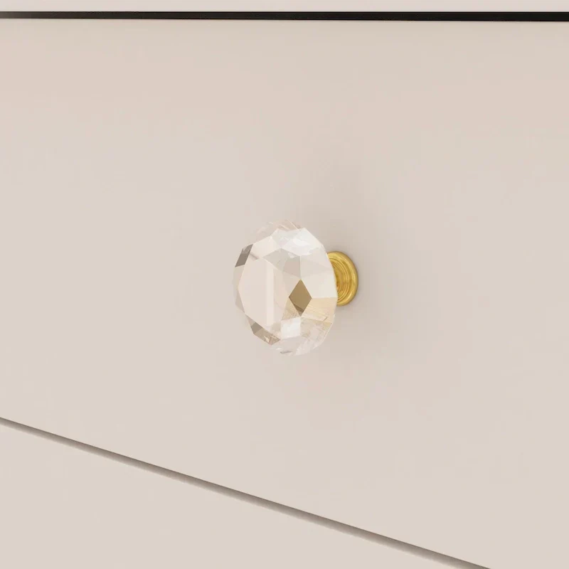 Coiffeuse LED de luxe avec 9 tiroirs, station de maquillage élégante