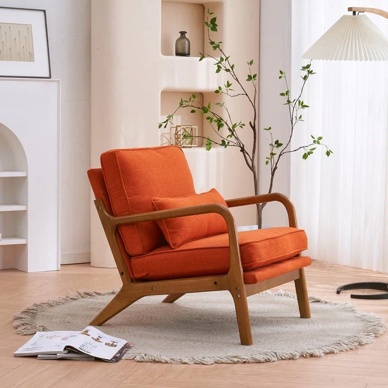 Fauteuil d'appoint rembourré Mid-Century Modern