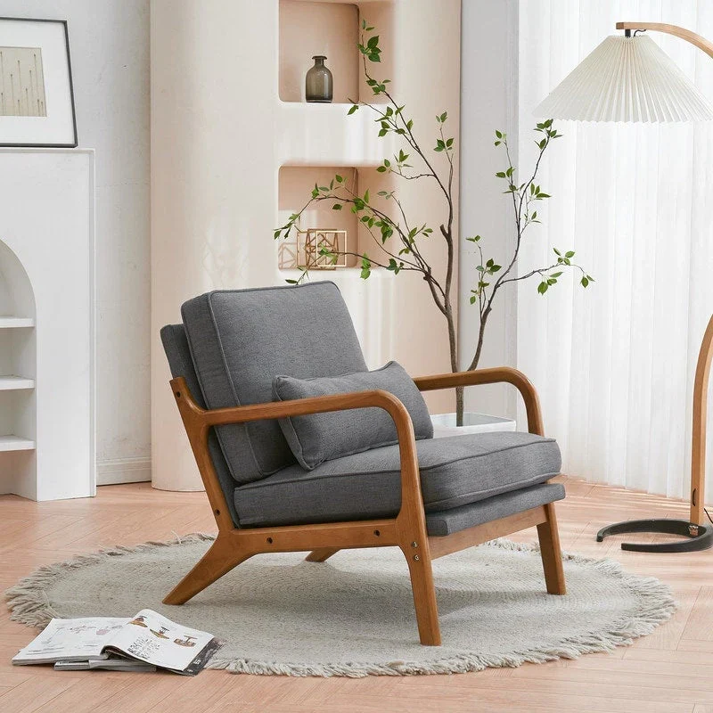 Fauteuil d'appoint rembourré Mid-Century Modern