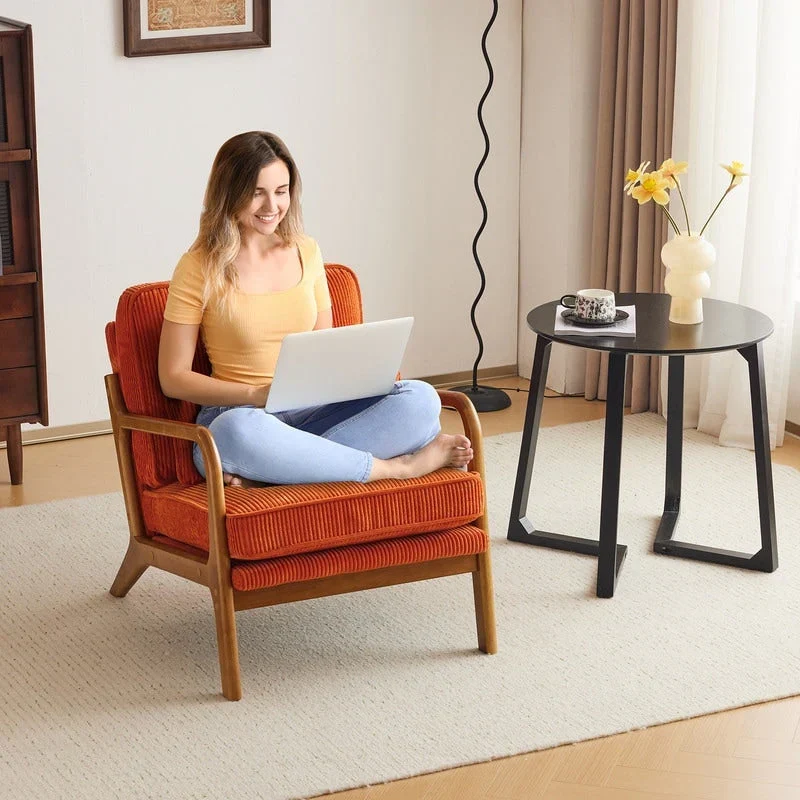 Fauteuil d'appoint rembourré Mid-Century Modern