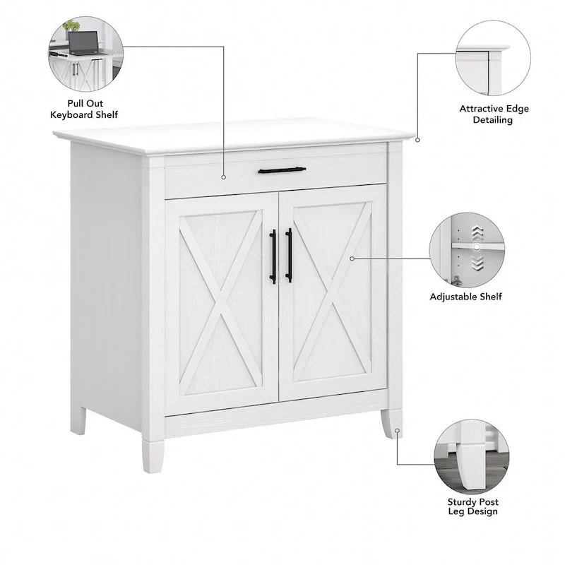 Secrétaire Key West avec meuble de rangement Bush Furniture