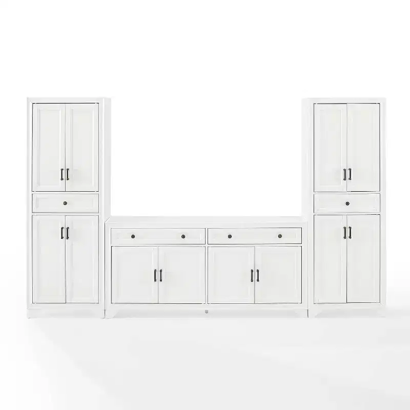 Ensemble buffet et garde-manger 3 pièces Tara aspect vieilli - Crosley
