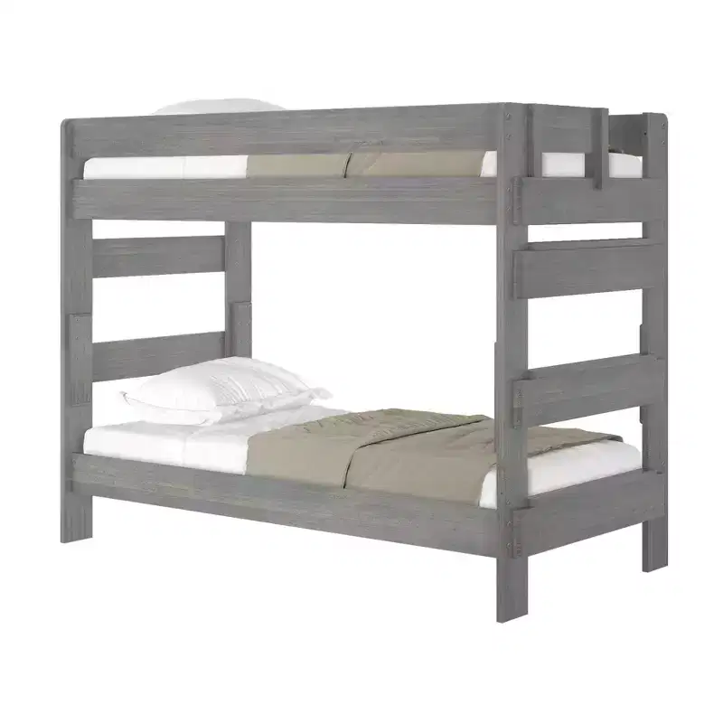 Lit superposé double en bois massif Plank+Beam pour adulte