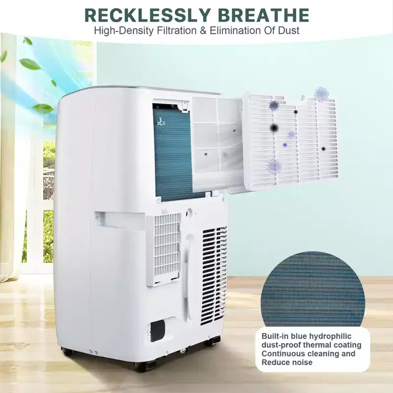Climatiseur Portable de 14 000 BTU, Refroidit Jusqu'à 70 m², Unité de Climatisation Portable avec Déshumidificateur