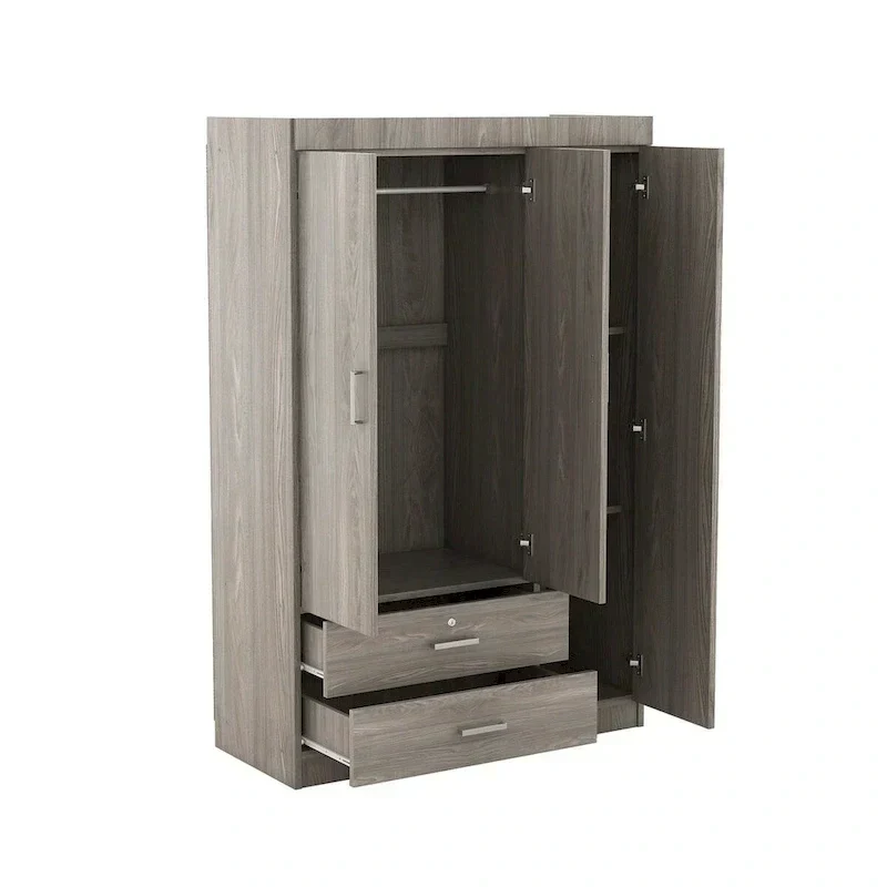 Armoire 3 portes avec 2 tiroirs