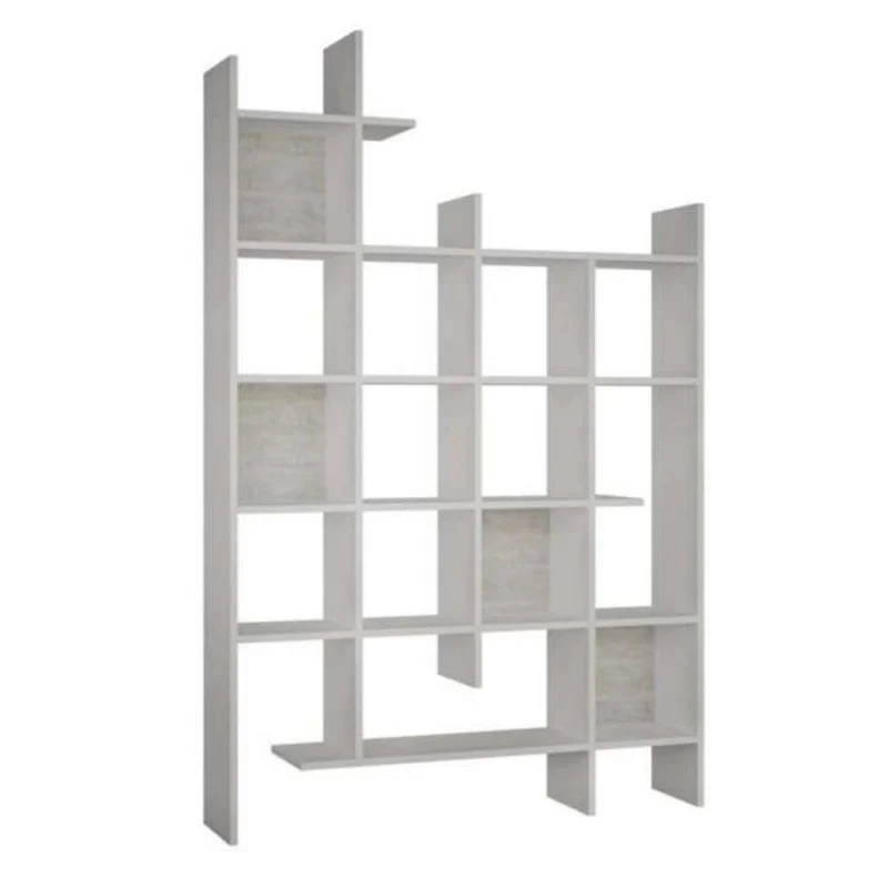 Libreria 6 ripiani 122x25.5x188H colore bianco Manco