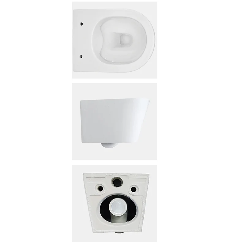 WC sospeso rimless in ceramica bianco lucido YJ-2392