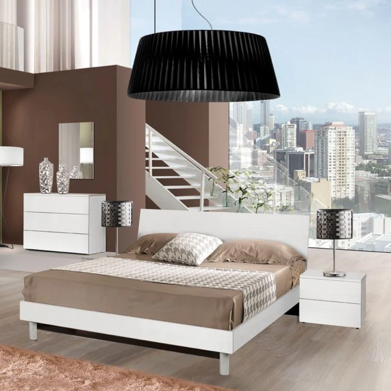 Camera da letto colore bianco larice Urano