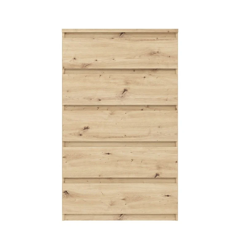 Cassettiera 5 cassetti colore rovere 77.2x42.2x128H Morgan