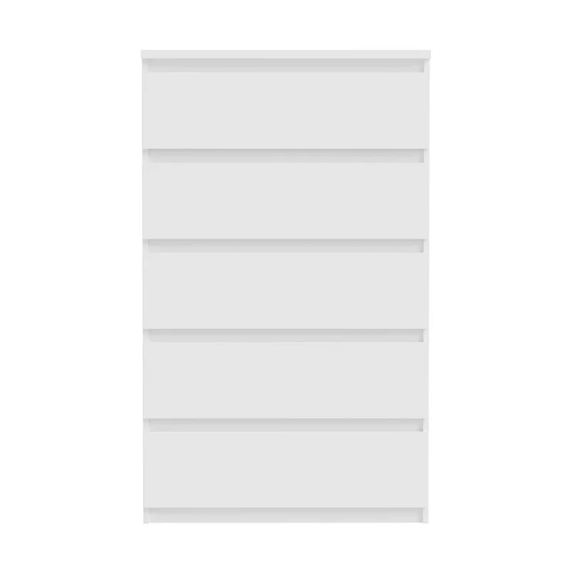 Cassettiera 5 cassetti colore bianco opaco 77.2x42.2x128H Morgan