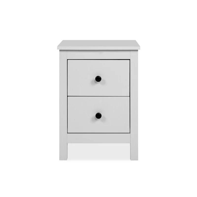 Comodino con 2 cassetti colore bianco 39x30x54H Karlstad61A