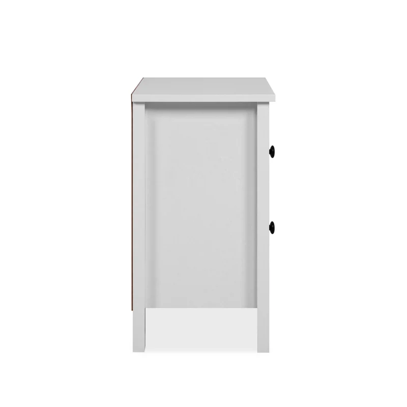 Comodino con 2 cassetti colore bianco 39x30x54H Karlstad61A