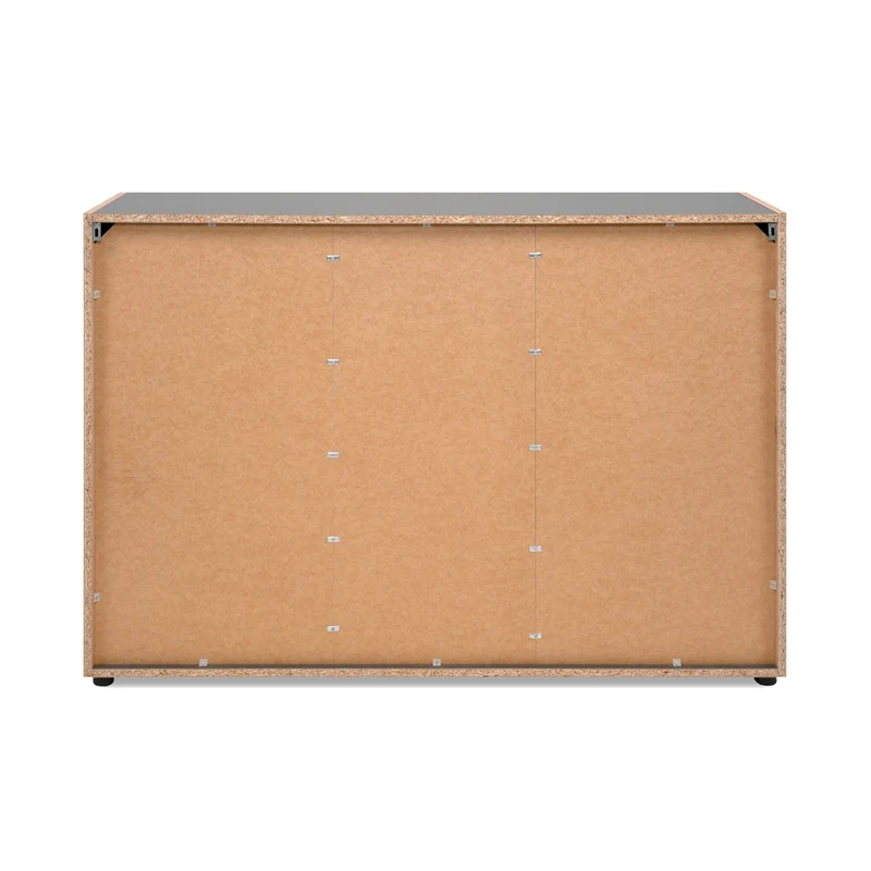Madia 3 ante e 1 cassetto colore antracite con laterali in rovere artisan Cento01B