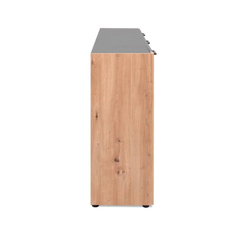 Madia 4 ante e 1 cassetto colore antracite con laterali in rovere artisan 162 cm Cento51A
