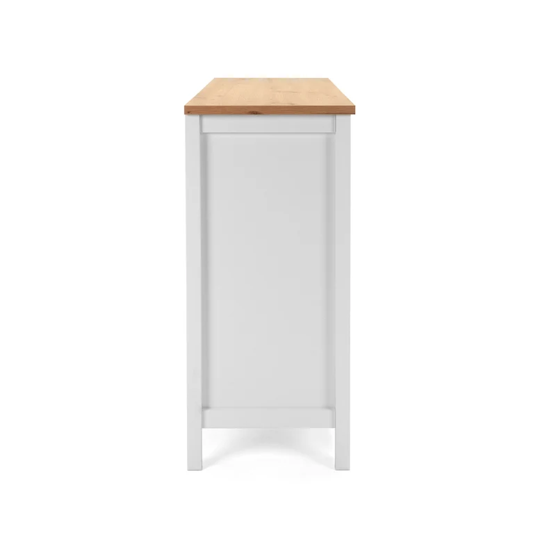 Madia 3 ante e 1 cassetto colore bianco e top artisan rovere 120 cm Bergen57