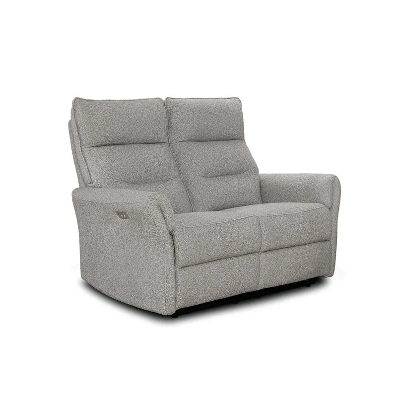 Divano recliner 2 posti elettrico in tessuto grigio 134 cm Softwave