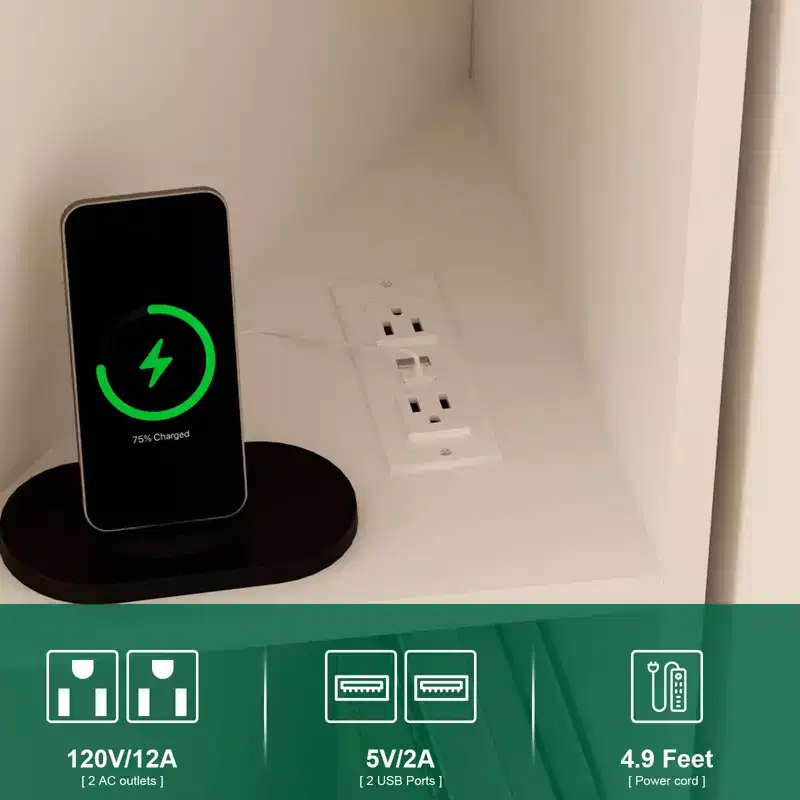 Meuble TV d'angle pour téléviseurs jusqu'à 55 pouces Meuble console média de style ferme avec portes de grange, étagères ouvertes et armoire de rangement, Blanc