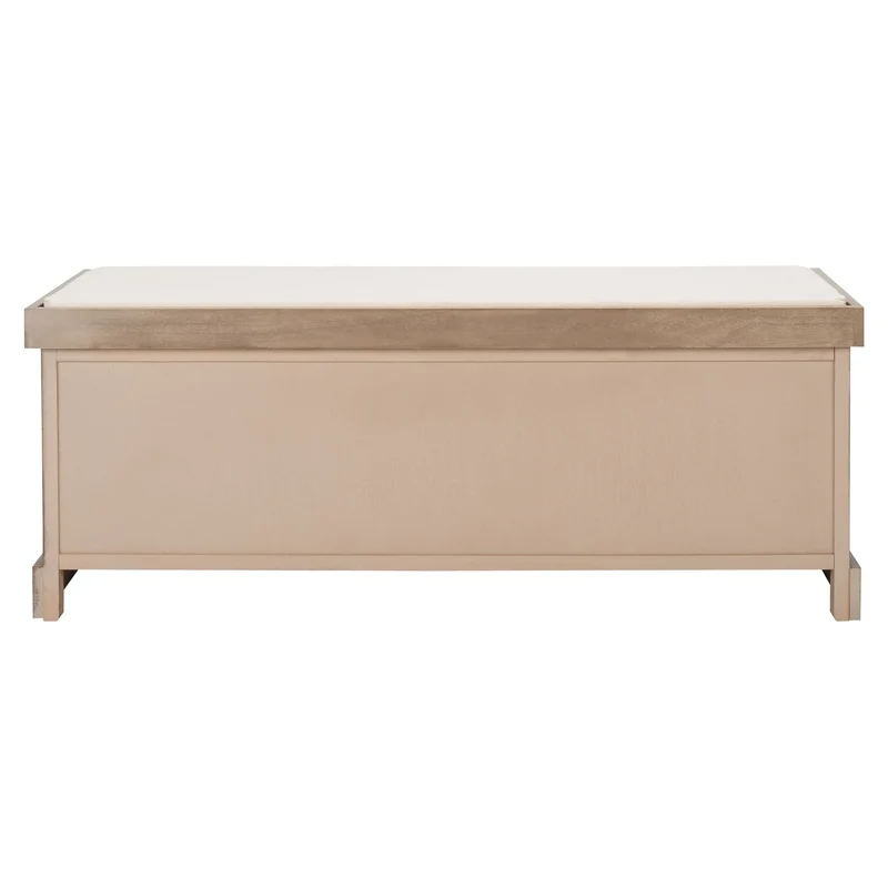 Banc de rangement SAFAVIEH Fiorello 3 tiroirs avec coussin - 47,3 L x 15 P x 19 H - 47Lx15Px19H