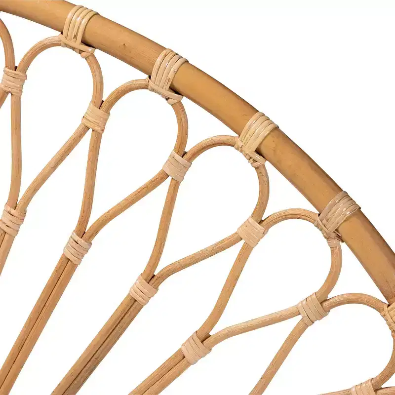 Tête de lit en rotin naturel, marron