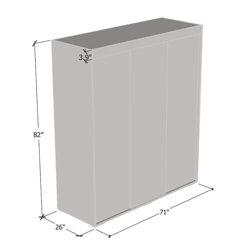 Armoire 3 Portes Miroir Strick & Bolton Suger