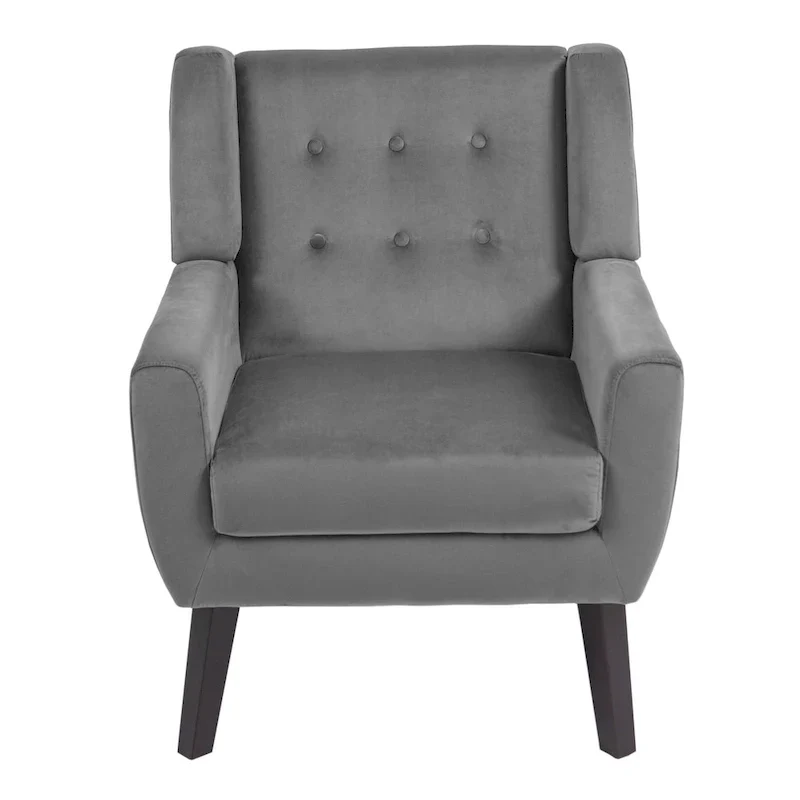 Lot de 2 fauteuils de salon en velours avec accoudoirs