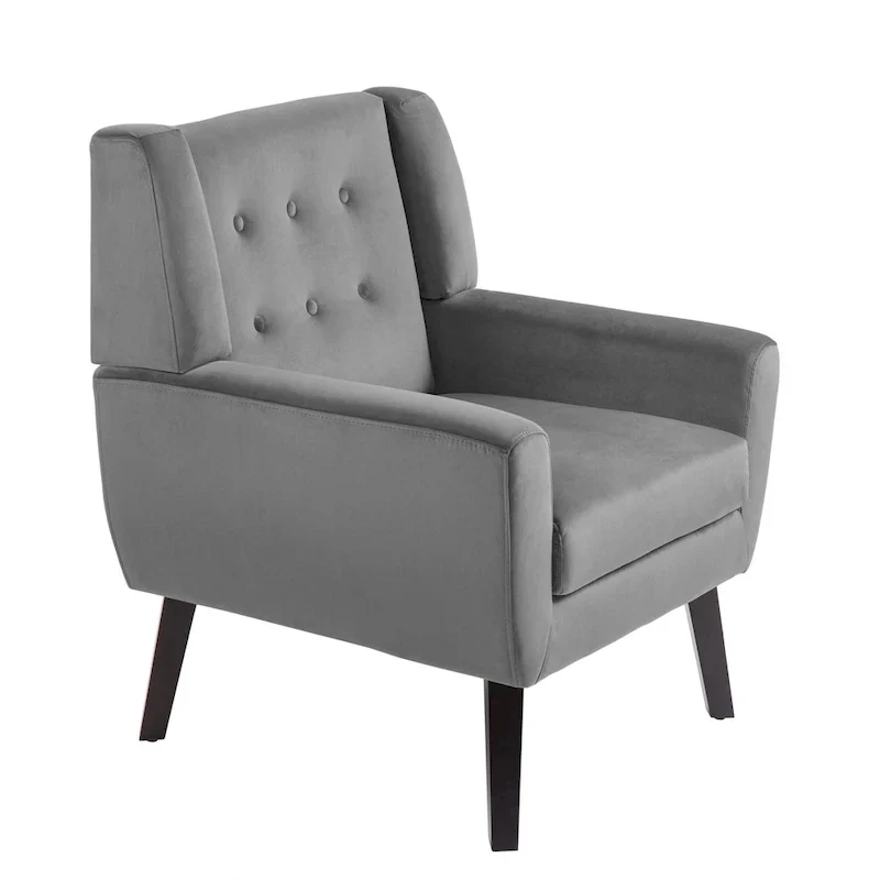 Lot de 2 fauteuils de salon en velours avec accoudoirs