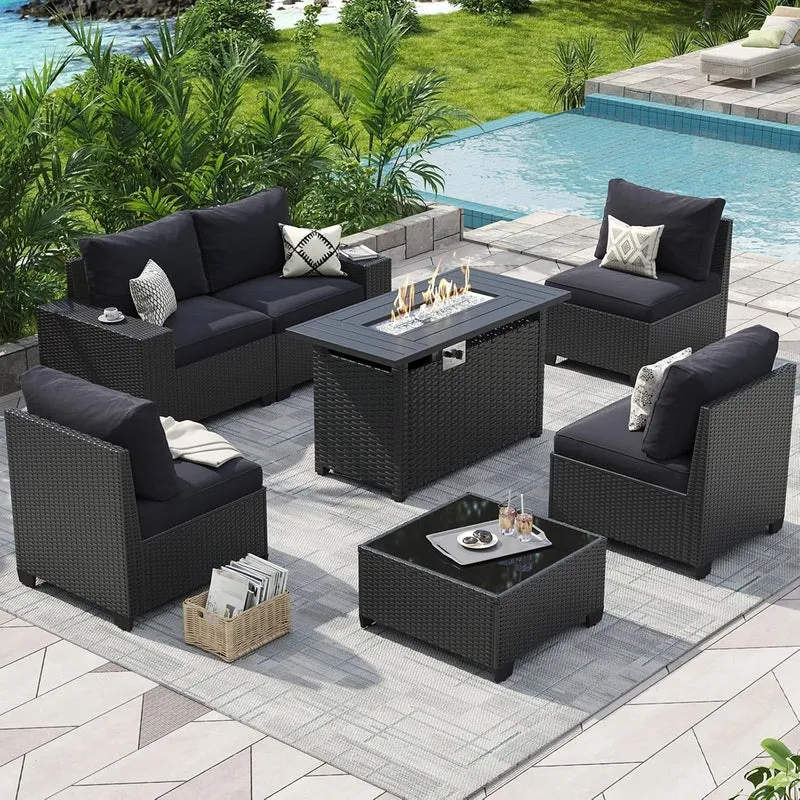 Salons de jardin avec coussins de 10 cm d'épaisseur
